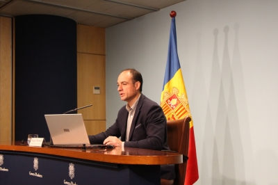 El director del Cos de Banders, Miquel Rossell, durant la roda de premsa.